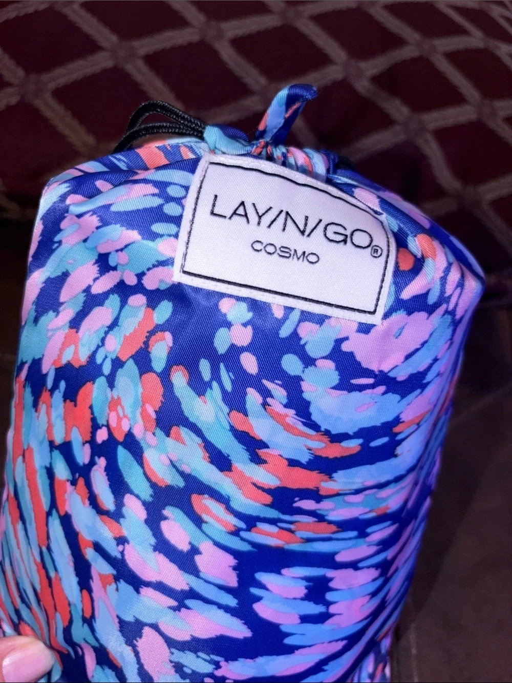 Cosmo Travel Makeup Bag in Blue/Pink